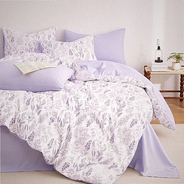 Wake In Cloud - Floral Comforter Set, Botanical Vintage Flower Coquette Cottagec