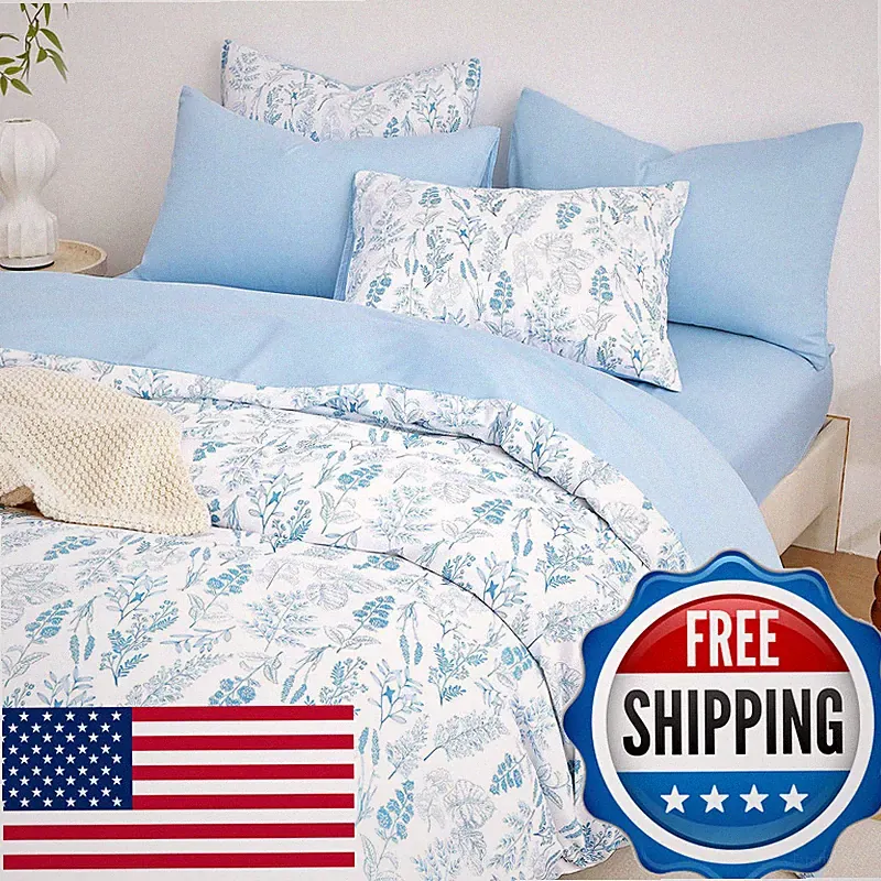 Wake In Cloud - Floral Duvet Cover Set Botanical Vintage Flower Coquette