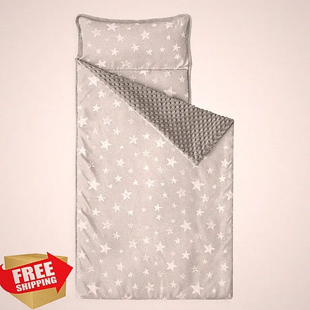 Wake In Cloud Nap Mat Pillow Blanket, Toddler Daycare Sleeping Bag, Star Polk...