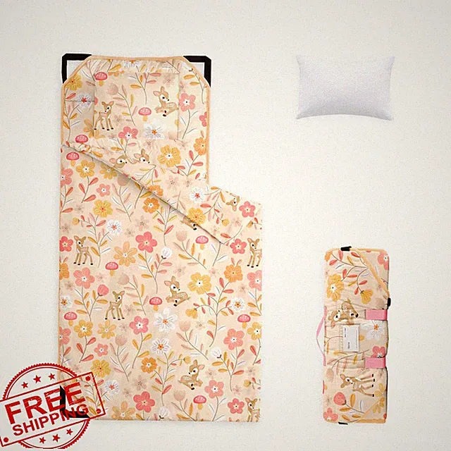 Wake In Cloud Toddler Nap Mat Pillow Blanket Floral Botanical Daycare