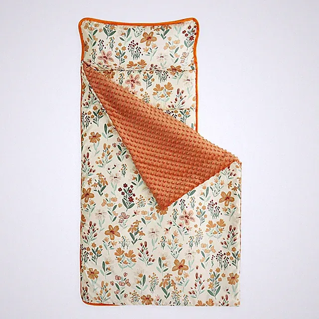 Wake In Cloud - Toddler Nap Mat with Pillow and Minky Fleece Blanket, for Kid...