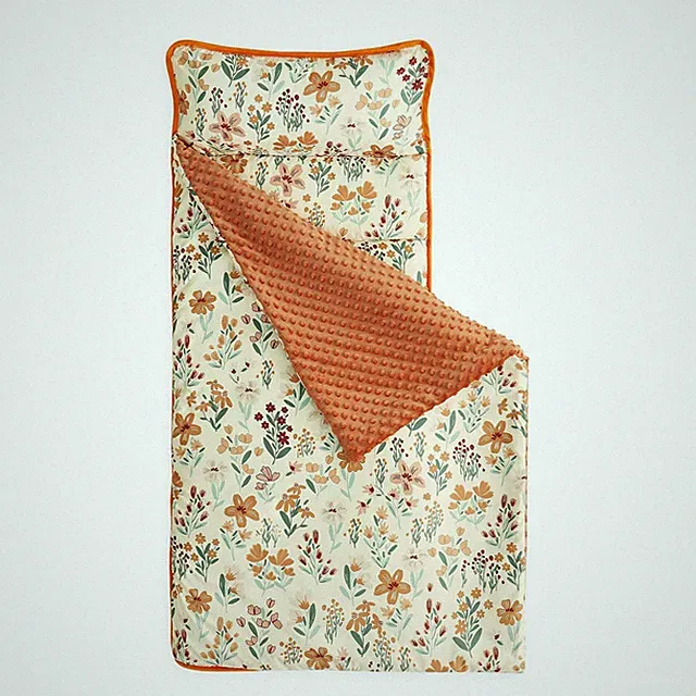 Wake In Cloud - Toddler Nap Mat with Pillow and Minky Fleece Blanket, for Kids G