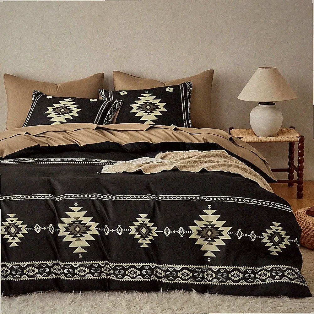 Wake In Cloud - Western Comforter Set, Boho Southwestern Farmhouse Style with Az