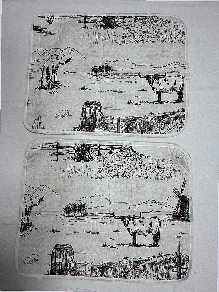 Wake In Cloud Western Pillow Shams 2 Piece Rustic Ranch Life Cowboy Print Decor